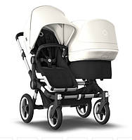 Коляска для двійнят 2в1 Bugaboo Donkey 3 Fresh White, Black, ALU