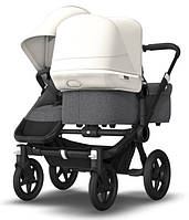 Коляска для двійнят 2в1 Bugaboo Donkey 3 Fresh White, Grey Melange, Black