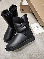 Женские черные угги с пуговкой Угг Ugg Australia 36р22-22.5см 37р23-23.5см