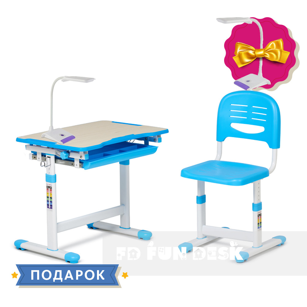 Дитяча парта зі стільчиком FunDesk Piccolino Blue