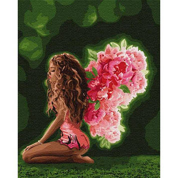 Картини за номерами 40*50 см Ідейка (без коробки) Квіткові крила (КНО 4754)