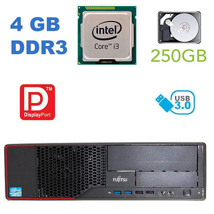 Комп'ютер Fujitsu Esprimo E710 DT / Intel Core i3-3240 (2 (4) ядра по 3.4 GHz) / 8 GB DDR3 / 250 GB HDD /, фото 1
