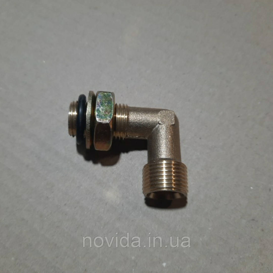З'єднувач кутовий з гайкою 16х18 DK-1444