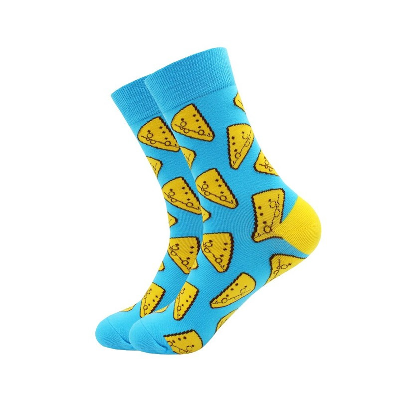 Шкарпетки бавовняні від Friendly Socks Cheese. Колір: блакитний