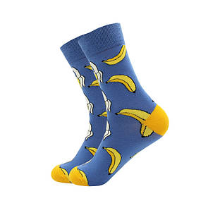 Шкарпетки Friendly Socks Bananas сині з жовтими п'ятами