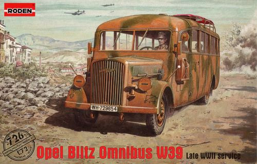 Пластикова модель 1/72 Roden 726 Німецький автобус Opel Blitz Omnibus W39 Late WWII service