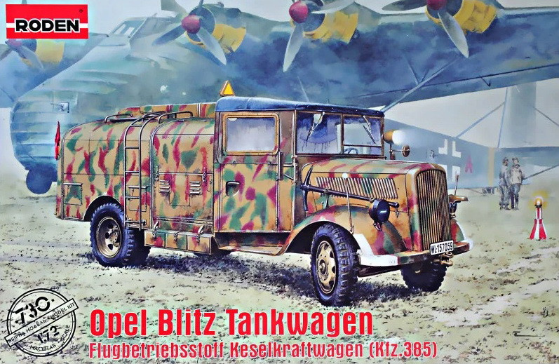 Пластикова модель 1/72 Roden 730 Німецький автомобіль Opel Blitz Kfz.385 Tankwagen