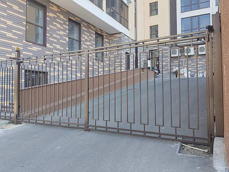 Розсувні ворота (дизайн решітка) ш5100, в2200, фото 4