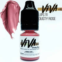 VIVA ink Lips 11 Dasty Rose (6мл) пигмент для татуажа