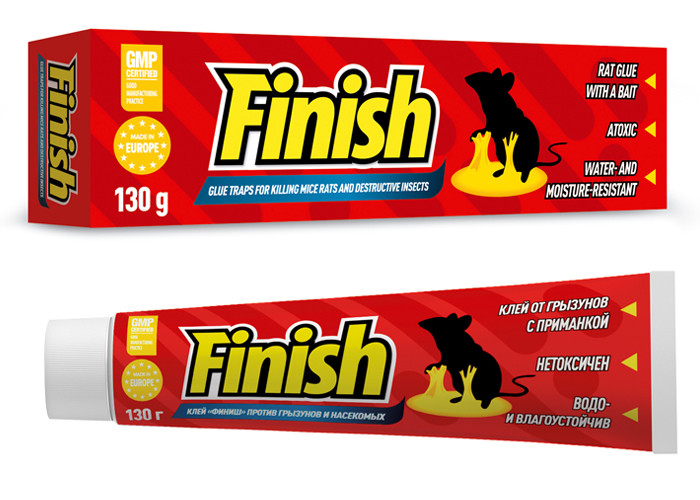 Клей «Фініш» для відлову мишей, щурів і шкідливих комах 130 г