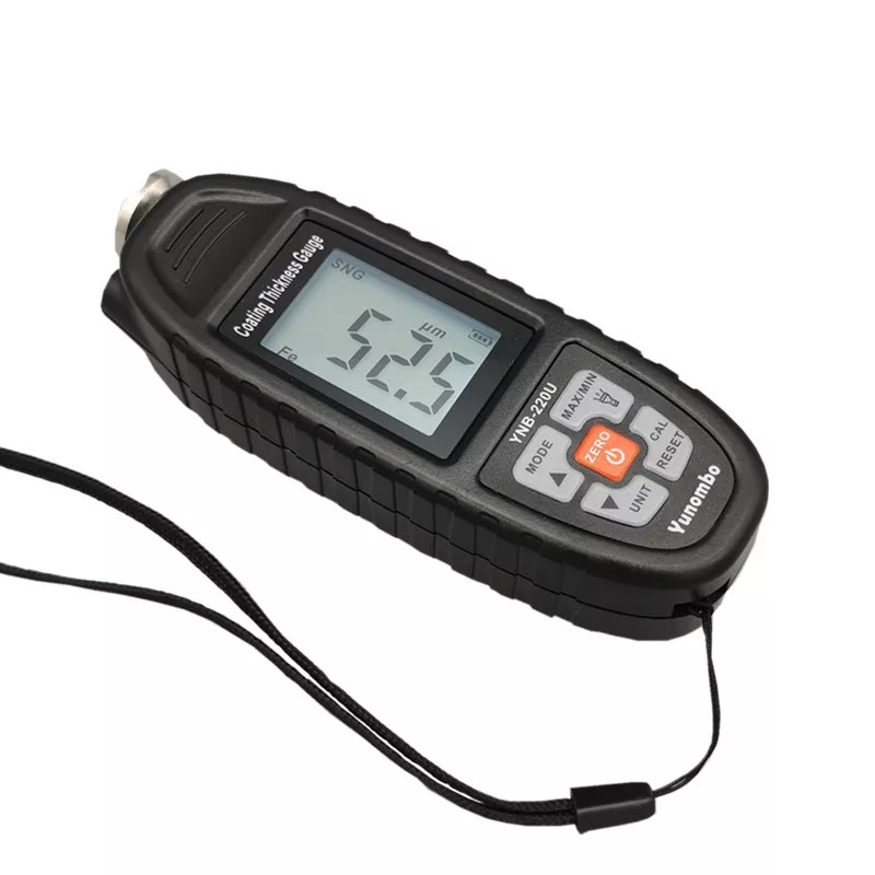 ТОВЩИНОМІР YUNOMBO YNB-220 black 0-1500 мікрон Fe & NFe + Zn LED вбудований ліхтарик