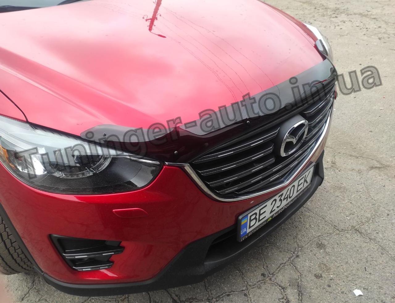 Дефлектор капота, мухобійка Mazda CX-5 2011-2016 (SIM)