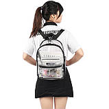 Жіночий прозорий рюкзак Морський чорний, фото 4