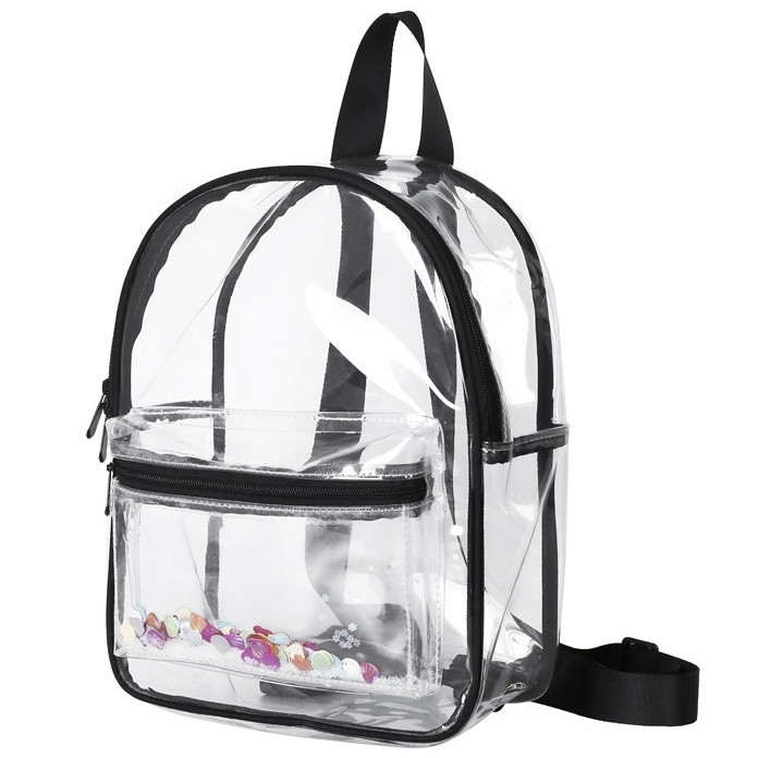 Жіночий прозорий рюкзак Морський чорний, фото 1