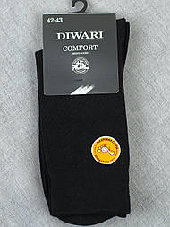 Чоловічі шкарпетки великих розмірів класичні чорні DIWARI CLASSIC набір 5 пар 5С-08СП