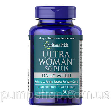 Вітаміни для жінок Puritan's Pride Ultra Woman 50 Plus 60 капс., фото 1