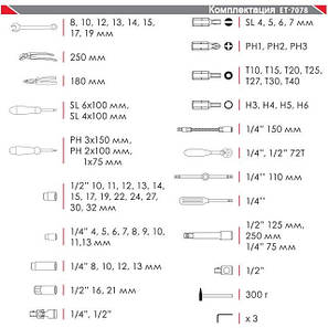 Набір інструментів в кейсі 108 предметів PIECE TOOL SET, фото 3
