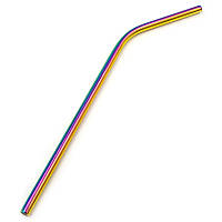 Металева трубочка Вигнута Райдужна