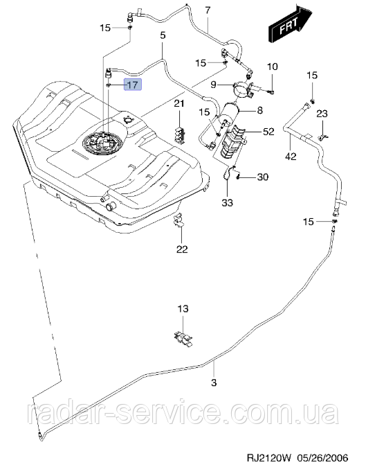 Фіксатор паливопроводу до насоса вилка чорний 3,8' за 1 шт., GM ...