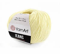 Пряжа Jeans 50гр - 160м (86 Желтый) YarnArt 55 % хлопок, 45 % полиакрил, Турция
