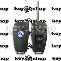 Ключ Volkswagen (корпус Фольксваген) 3 кнопки, лезвие HU66