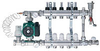 Коллектор для теплого пола на 12 выходов в сборе с расходомерами