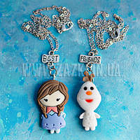 Набор кулонов Best Friends Анна и снеговик Олаф из мультфильма Холодное сердце Frozen от Disney