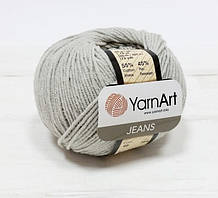 Пряжа Jeans 50гр - 160м (49 Сірий) YarnArt 55 % бавовна, 45 % поліакріл, Туреччина
