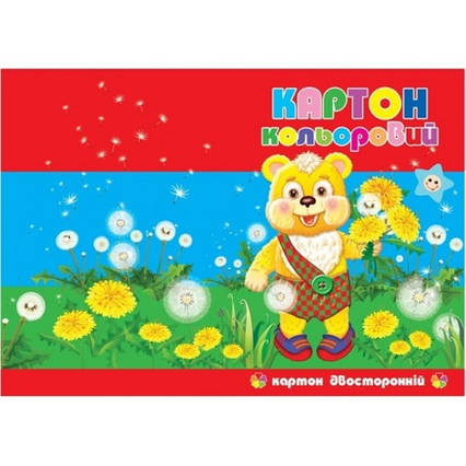 Картон А4 кольоровий 7л, двосторонній