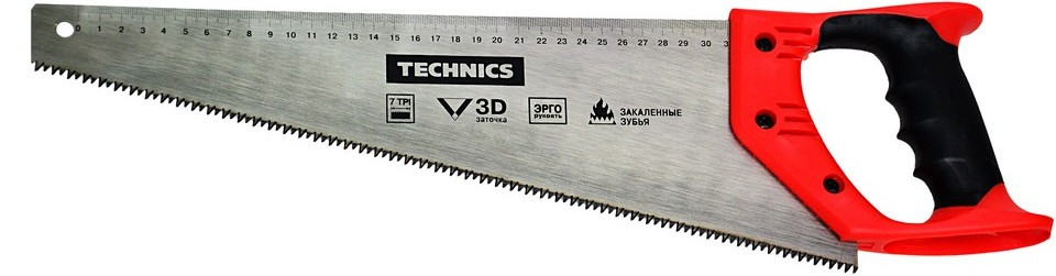 Пилка по дереву гартовані зуби Star 500мм Technics 41-112 |пилка ножівка ножовка Ножовка по дереву каленые зубья Star 500мм