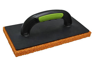 Терка пластмасова з помаранчевою губкою 140x280мм Colorado 07-217 |затирка Терка пластмассовая с оранжевой губкой 140x280мм