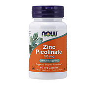 Цинк Now Zinc Picolinate 50 mg 60 caps