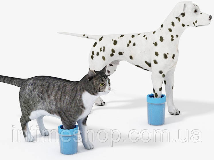 Лапомойка Soft Gentle Silicone Bristles голубая (0490), стакан для мытья лап собак | лапомойка для собак (TI) - фото 4 - id-p1317899234