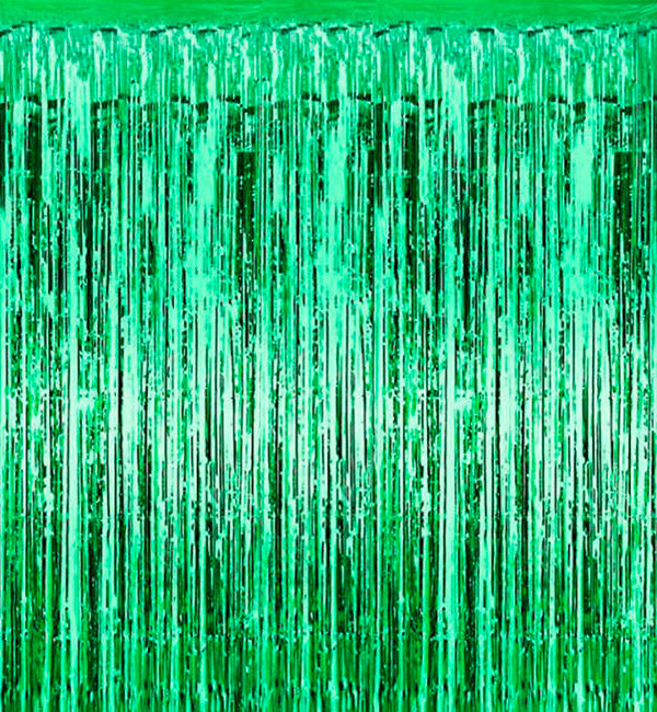 Шторка із фольги для фотозони, 2х1 м., колір - зелений