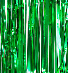 Шторка завіса з дощику для фотозони, 2х1 м, колір - матовий зелений