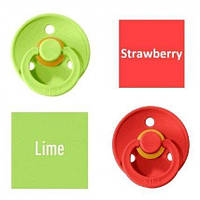 Пустышки Bibs Lime + Strawberry 0 - 6 мес.