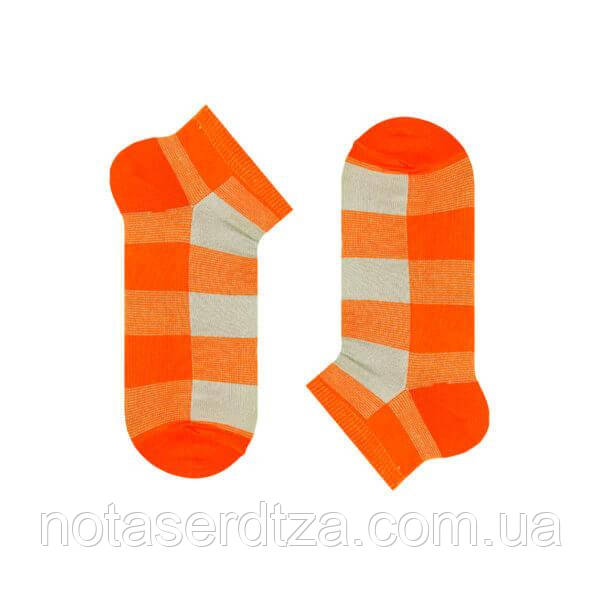 Шкарпетки короткі GREY-ORANGE TARTAN