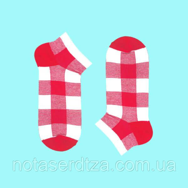 Шкарпетки короткі PINK-BEIGE TARTAN
