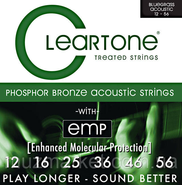 Струни для акустичної гітари CLEARTONE Acoustic 12-56