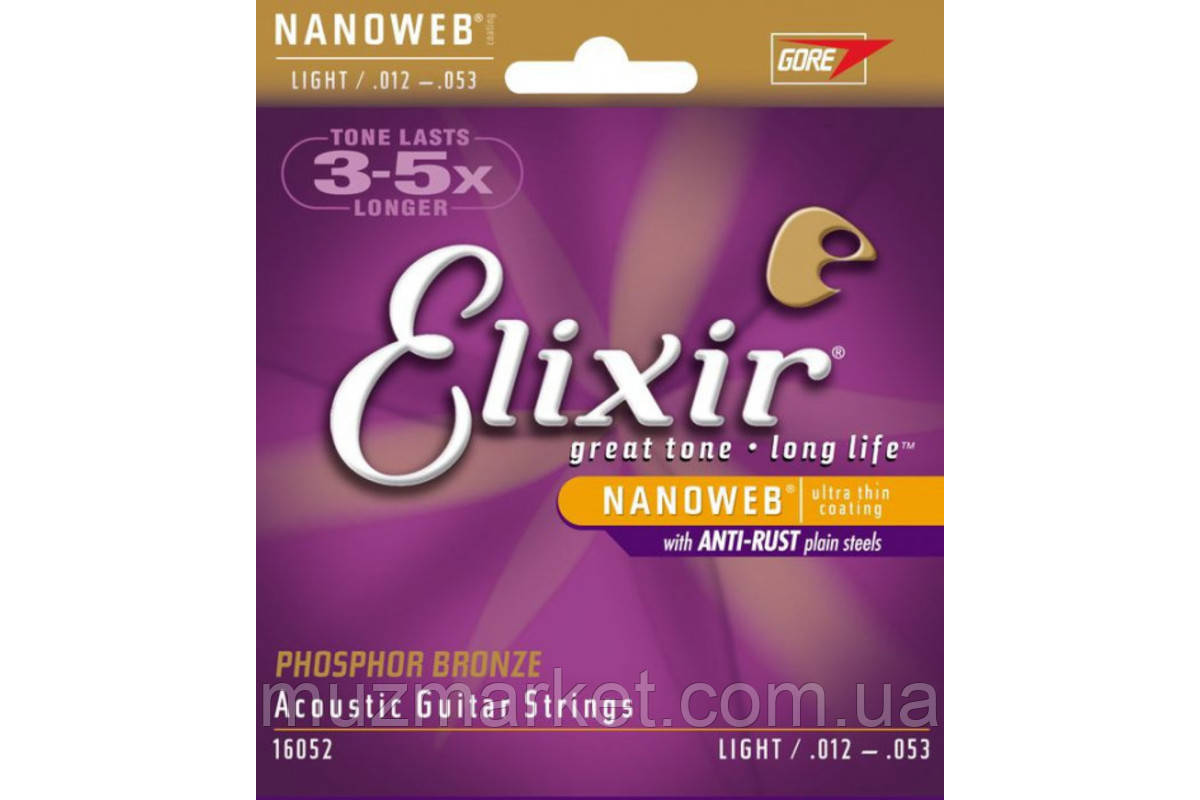 Струни для акустичних гітар ELIXIR PB NWL, фото 1