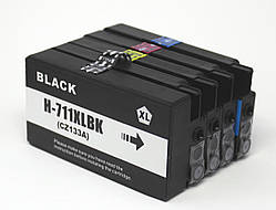 Набір сумісних картриджів Ocbestjet HP 711 для HP DesignJet T120/130/520/525/530 (CMY х 29 мл, K х 80 мл)