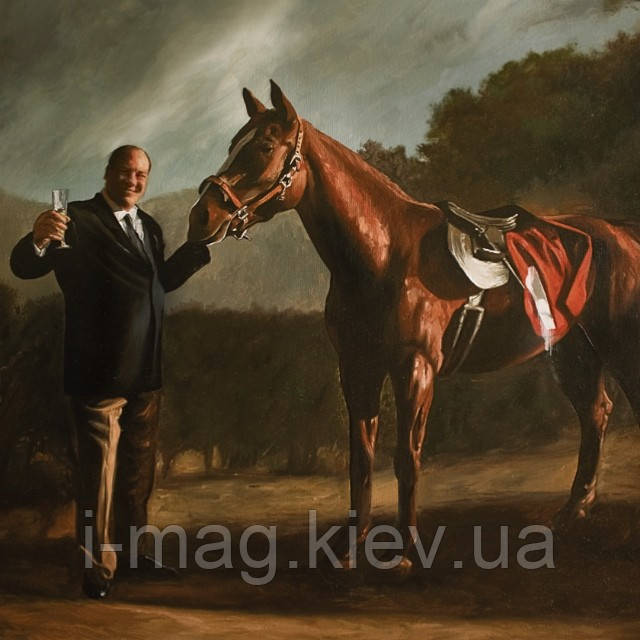 Постер Тоні Сопрано і кінь Пиріжок 45х61 см