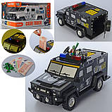 Машинка-копилка DSM-6672, 30 см, поліція, музика, звук, світло, гроші, фото 2