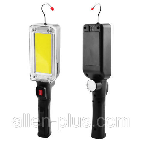 Ліхтар світлодіодний акумуляторний COB LED ZJ-8859/WD357 (2 режими, магніт, гак, microUSB)