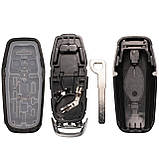 Корпус выкидного ключа Ford Edge Explorer Fusion Mondeo Kuga 3+1 кнопки, фото 3