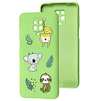 Чехол Wave Fancy для Xiaomi Redmi Note 9s / 9 Pro Animals Green