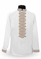 ЗАГОТОВКА НЕ ПОШИТАЯ на белом габардине, Рубашка вышиванка для мальчика №63