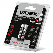 Акумулятори Videx HR03/AAA 600 MAH double blister/2pcs