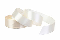 Стрічка атласна 25 мм біла