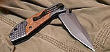 Складний мисливський ніж Browning 2108 репліка з дерев'яними накладками, фото 3
